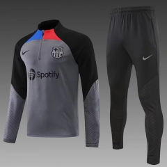 2022/23 Barcelona Gray Thailand Tracksuit Uniform-801