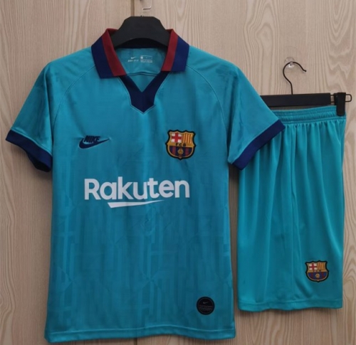 2020-2021 Barcelona Away Blue Soccer Uniform-TJ