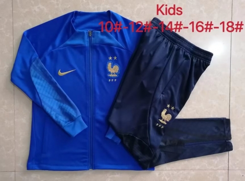 2022/23 France Cai Blue Kids/Youth Jacket Unifom-815