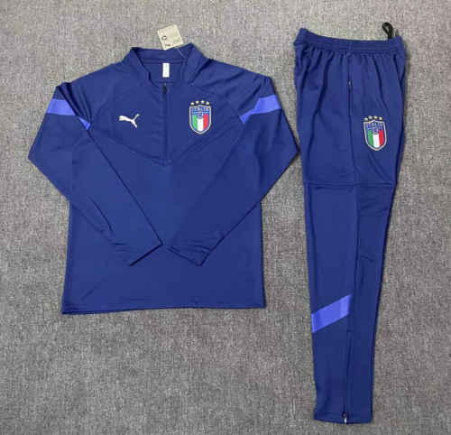 2022/23  Italy Royal Blue Soccer Tracksuit Uniform-801/815