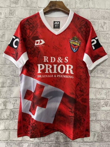 2022/23 Tonga Home Red Thailand Rugby Shirts-805