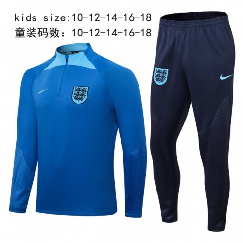 2022/23 England Blue Kids/Youth Soccer Tracksuit Uniform-411