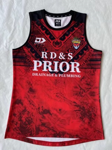 2022/23 Tonga Red Thailand Rugby Vest Shirts-805