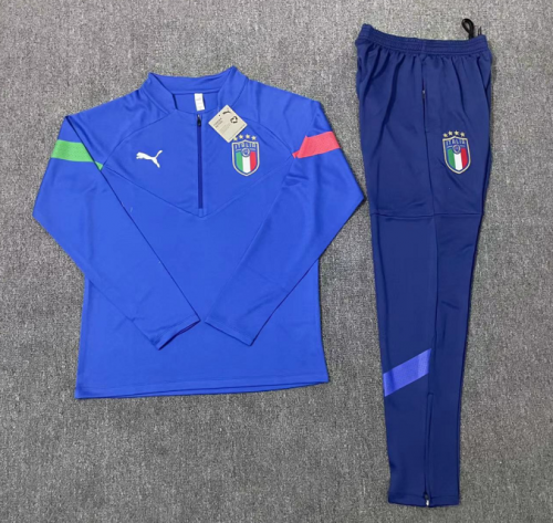 2022/23 Italy Cai Blue Kids/Youth Soccer Jacket Uniform-801