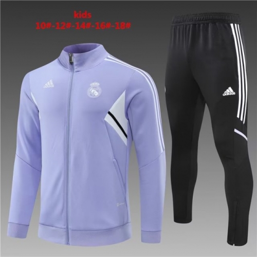 2022/23 Real Madrid Purple Youth/Kids Thailand Soccer Jacket Uniform-801/GDP