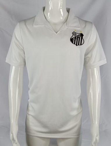 1970 Retro Version  Santos FC Home White Thailand Soccer Jersey-503