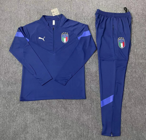 2022/23 Italy Royal Blue Kids/Youth Soccer Jacket Uniform-801