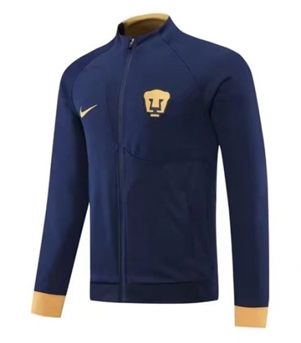 2021-22 Pumas UNAM Royal Blue Thailand Soccer Jacket-LH