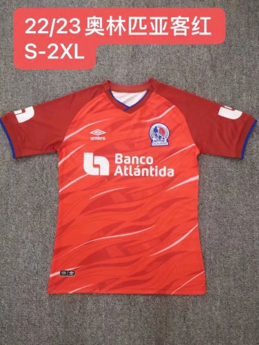 2022-23 Olimpia (Honduras) Away Red Thailand Soccer Jersey AAA-709