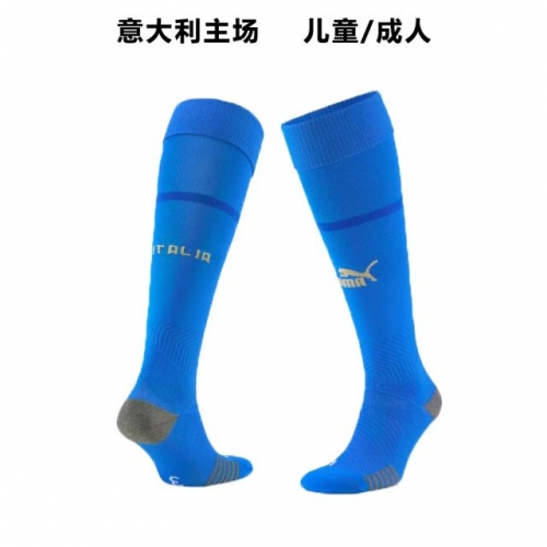 2022/23 Italy Home Blue Adult/Kids Thailand Soccer Socks