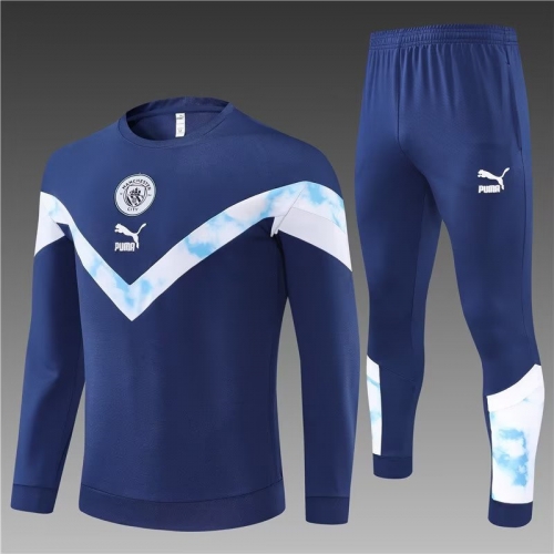 2022/23 Manchester City Royal Blue Thailand Tracksuit Uniform-801