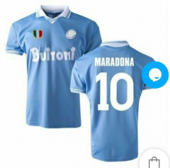 1986-1987 Retro version Napoli Home Blue #10(MARADONA) Thailand Soccer Jersey AAA-503/410