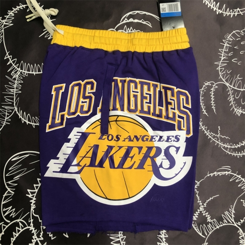 Los Angeles Lakers Purple NBA Leisure Shorts-311