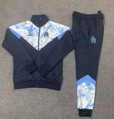 2022/23 Olympique Marseille Royal Blue Kids/Youth Jacket Uniform