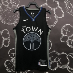 2020 Season Golden State Warriors Black V collar #11 NBA Jersey-311