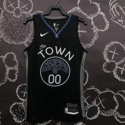 2020 Season Golden State Warriors Black V collar #00 NBA Jersey-311