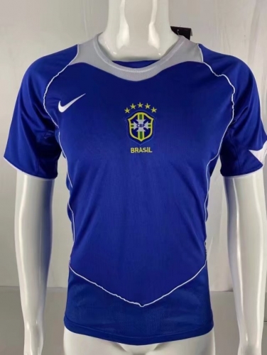 04-06 Retro Version Brazil Away Blue Thailand Soccer Jersey AAA-503/905