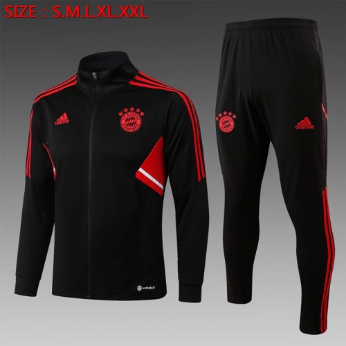 2022/23 Bayern Münche Black Soccer Jacket Uniform-815/801