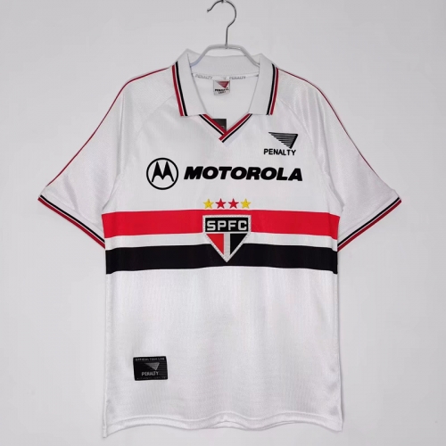 2000 Retro Version São Paulo FC White Thailand Soccer Jersey AAA-710/811