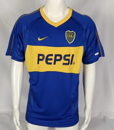 03-04 Retro Version BOCA Juniors Home Royal Blue Thailand Soccer Jersey AAA-503/601/311