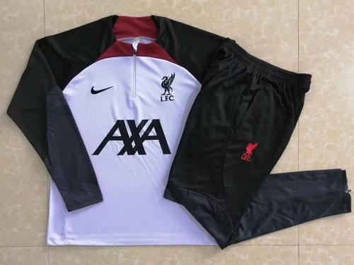 2022/23 Liverpool Black & White Soccer Tracksuit Uniform-815