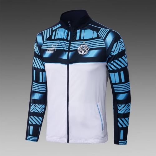 2022/23 Olympique de Marseille White & Blue Jacket-815