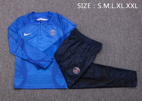 2022/23 Paris SG CaiBlue Thailand Soccer Tracksuit Uniform-815
