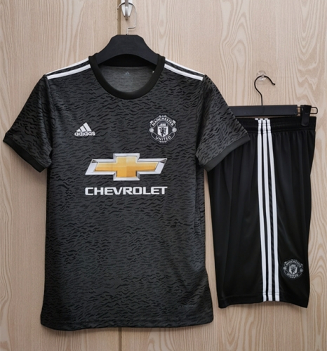 2021 Season Manchester United Away Black Soccer Uniform-TJ