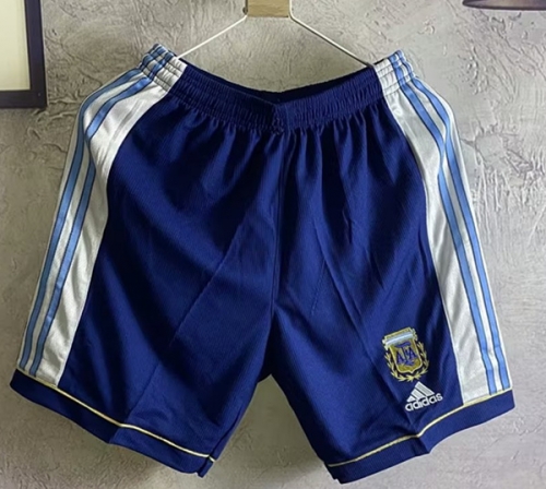 1998 Retro Version Argentina Black Thailand Soccer Shorts-313