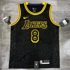 Snake skin Version Los Angeles Lakets Black #8 NBA Jersey-311