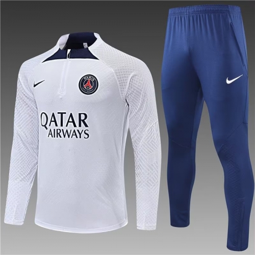 Player Version 2022/23 Paris SG White Thailand Soccer Tracksuit Uniform-801