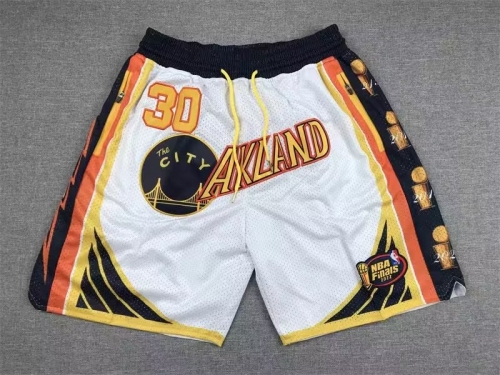 Golden State Warriors NBA White Shorts-YD/805