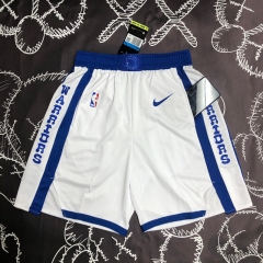 Golden State Warriors NBA White Shorts-311