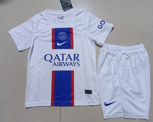 2022-23 PSG Away White Kids/Youth Soccer Uniform-507/KS