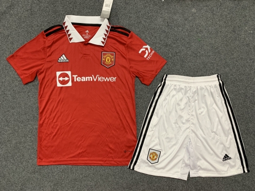 2022-23 Man United Home Red Soccer Uniform-315