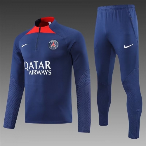 Player Version 2022/23 Paris SG Royal Blue Thailand Soccer Tracksuit Uniform-801