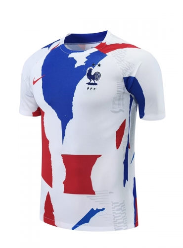 2022/23 France White Thailand Soccer Training Jersey AAA-418