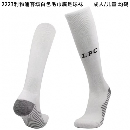 Kids/Adult 2022/23 Liverpool White Thailand Soccer Socks