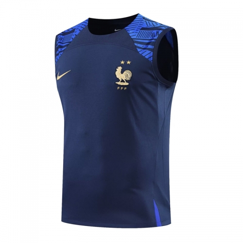 2022/23 France Royal Blue Thailand Soccer Training Vest-418