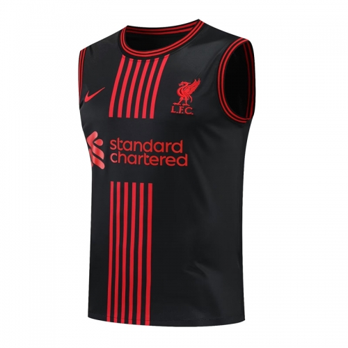 2022/23 Liverpool Red & Black Thailand Soccer Training Vest-418