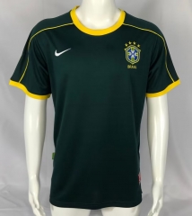 1998 Retro Version Brazil Goalkeeper Green Thailand Soccer Jersey AAA-503