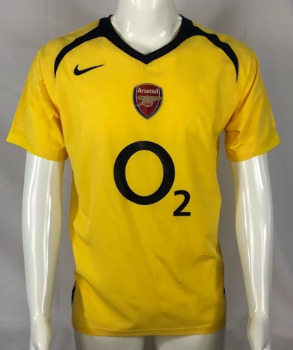 05-06 Retro Version Arsenal Away Yellow Thailand Soccer Jersey AAA-503/1041