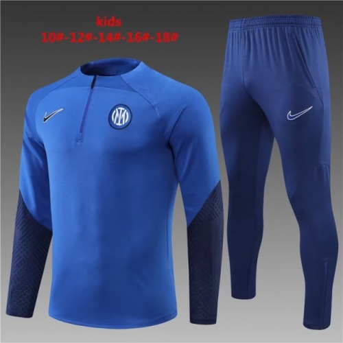 2022/23 Inter Milan CaiBlue Kids/Youth Tracksuit Uniform-801