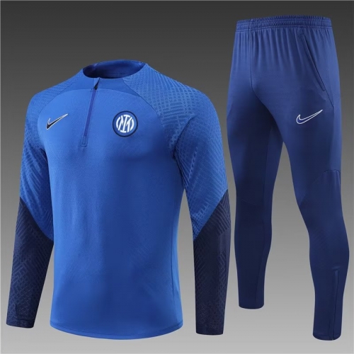 Player Version 2022-23 Inter Milan CaiBlue Thailand Soccer Tracksuit Uniform-801