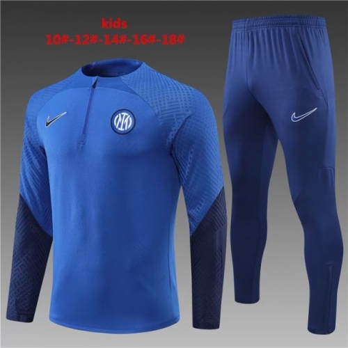 Player Version 2022/23 Inter Milan CaiBlue Kids/Youth Tracksuit Uniform-801