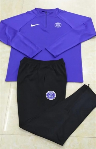 2022/23 Paris SG Purple Thailand Soccer Tracksuit Uniform-411