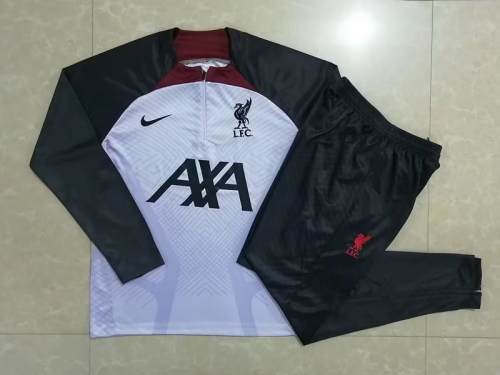 Player Version 2022/23 Liverpool Black & White Soccer Tracksuit Uniform-815