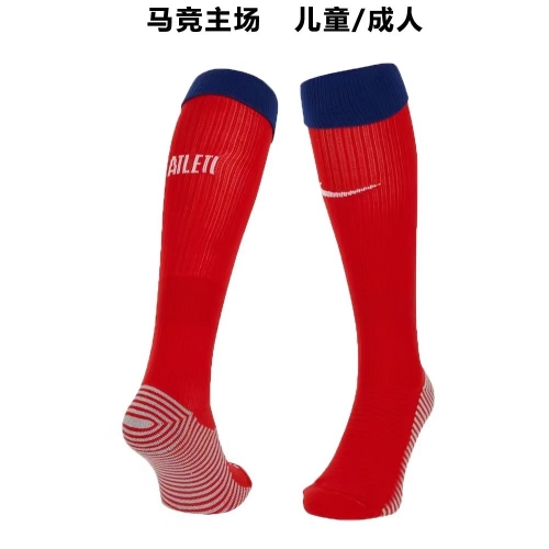 2022/23 Atlético Madrid Home Red Adult/Kids Thailand Soccer Socks