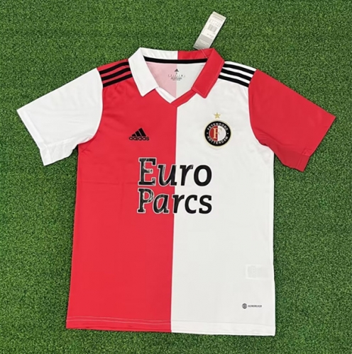 2022/23 Feyenoord Rotterdam Home Red & White Thailand Soccer Jersey AAA-320