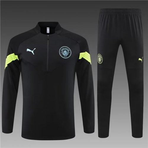 2022/23 Manchester City Black Thailand Tracksuit Uniform-801/PO/411